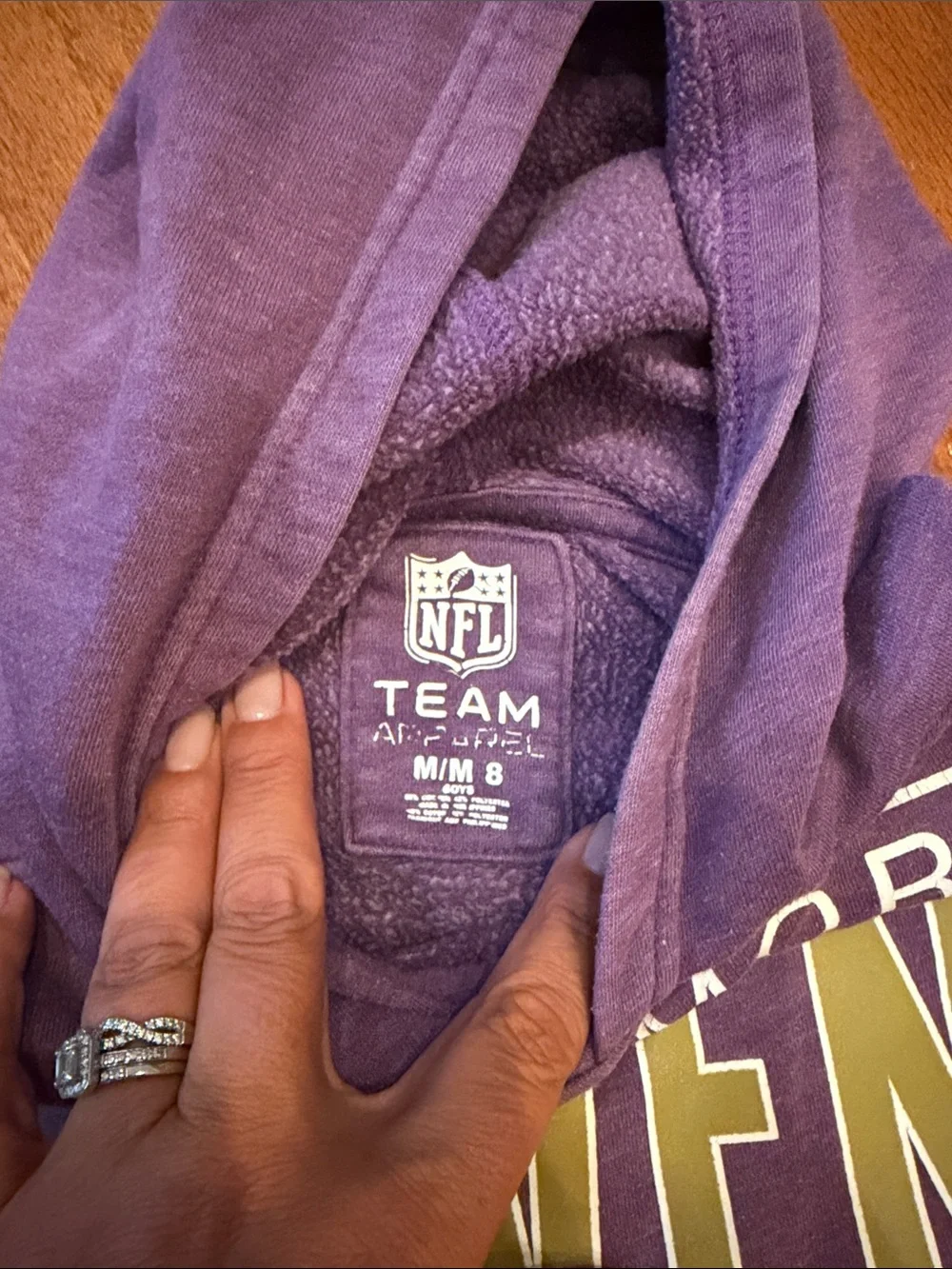 NFL Baltimore Ravens Purple Hoodie with Gold Lettering